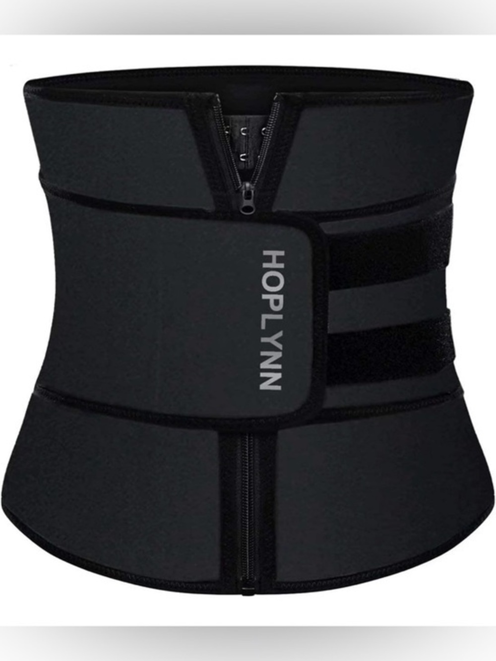 HOPLYNN Waist Trainer Belt Large Black Zip & Hook Compression Shaper